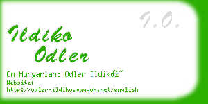 ildiko odler business card